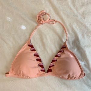 peach bikini top